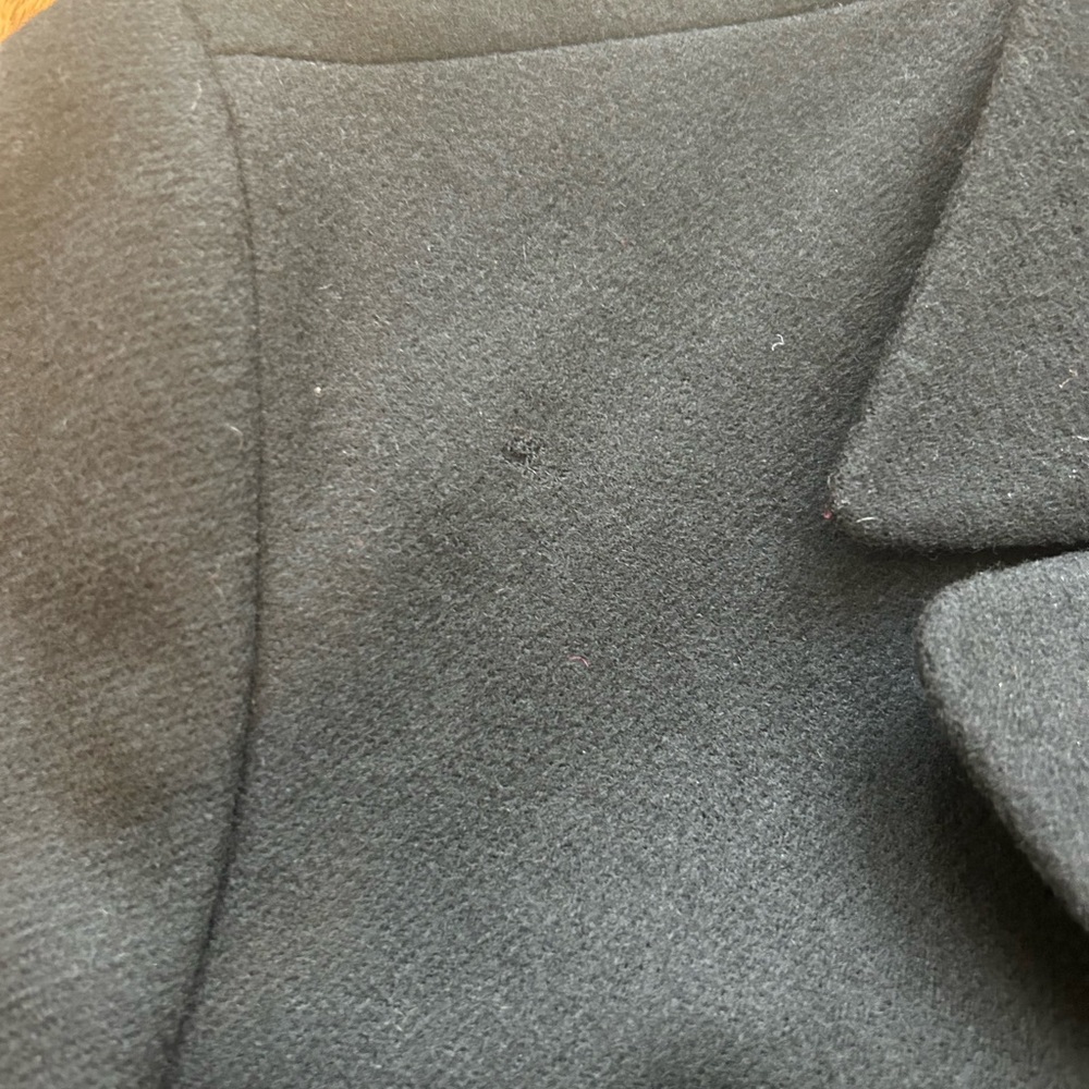 J. Crew‎ Black Wool Double Breasted Peacoat Jacket Lined Size 4 READ Office - Picture 6 of 10